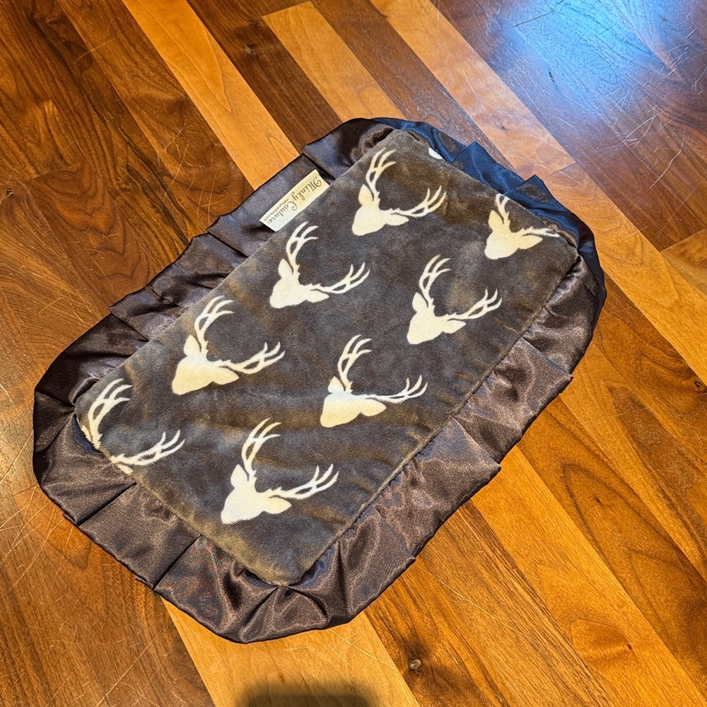 Minky Couture Gray and white Stag Print